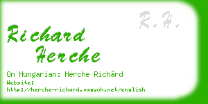 richard herche business card